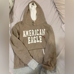Vintage 2000s American Eagle women’s hoodie beige